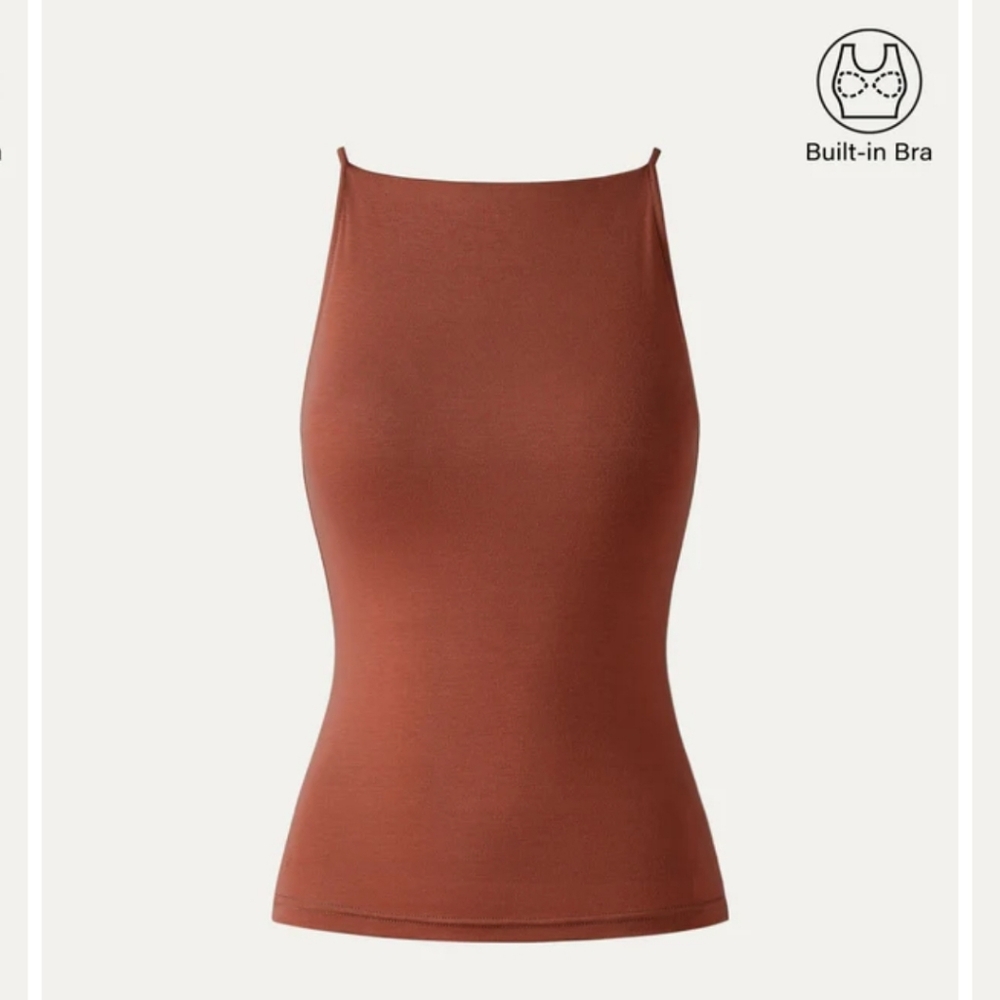 NWT OGL Rust Sleeveless Brami Top with Built-in Support